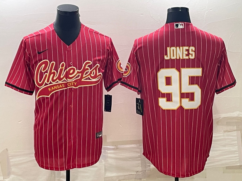 Men's Kansas City Chiefs Chris Jones Red Player Jersey Joint Edition