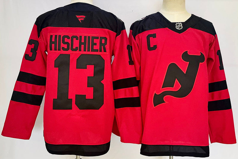 Men's New Jersey Devils Nico Hischier Fanatics Red Jersey