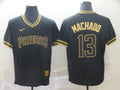 Men's San Diego Padres Manny Machado Black Stitched Jersey