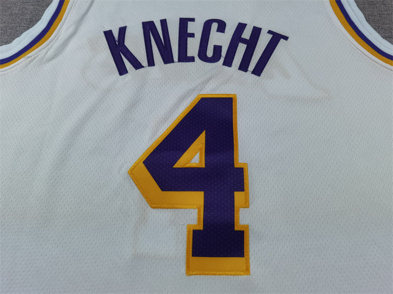 Men's Los Angeles Lakers Dalton Knecht White Swingman Jersey - Association Edition