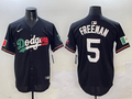 Men's Los Angeles Dodgers Freddie Freeman Black Fashion Stitched Jersey