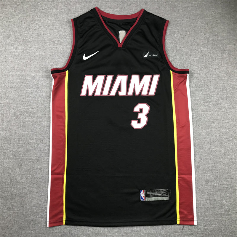 Men's Miami Heat Dwyane Wade Black 2022/23 Swingman Jersey - Icon Edition