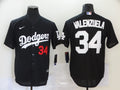 Men's Los Angeles Dodgers Fernando Valenzuela Black Stitched Jersey