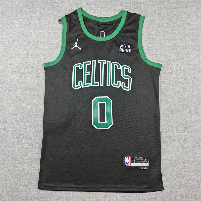 Men's Boston Celtics Jayson Tatum Black Swingman Jersey - Statement Edition