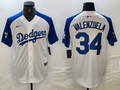 Men's Los Angeles Dodgers Fernando Valenzuela White Limited Jersey