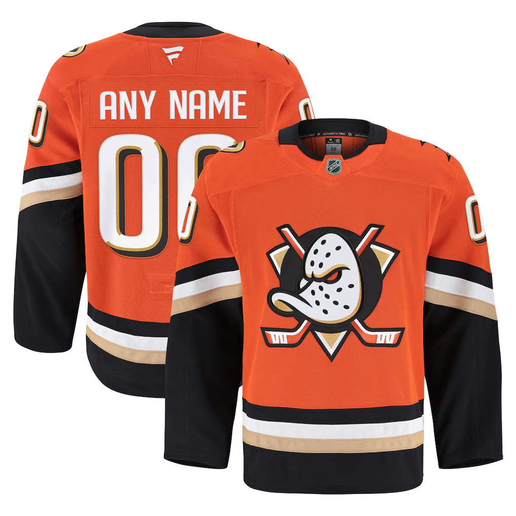 Men's Anaheim Ducks Fanatics Orange Home Authentic Pro Custom Jersey