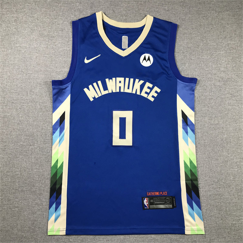 Men's Milwaukee Bucks Damian Lillard Royal 2022/23 Swingman Jersey - City Edition