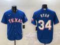 Men's Texas Rangers Nolan Ryan Royal Replica Player Jersey