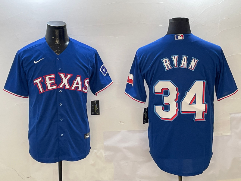 Men's Texas Rangers Nolan Ryan Royal Replica Player Jersey