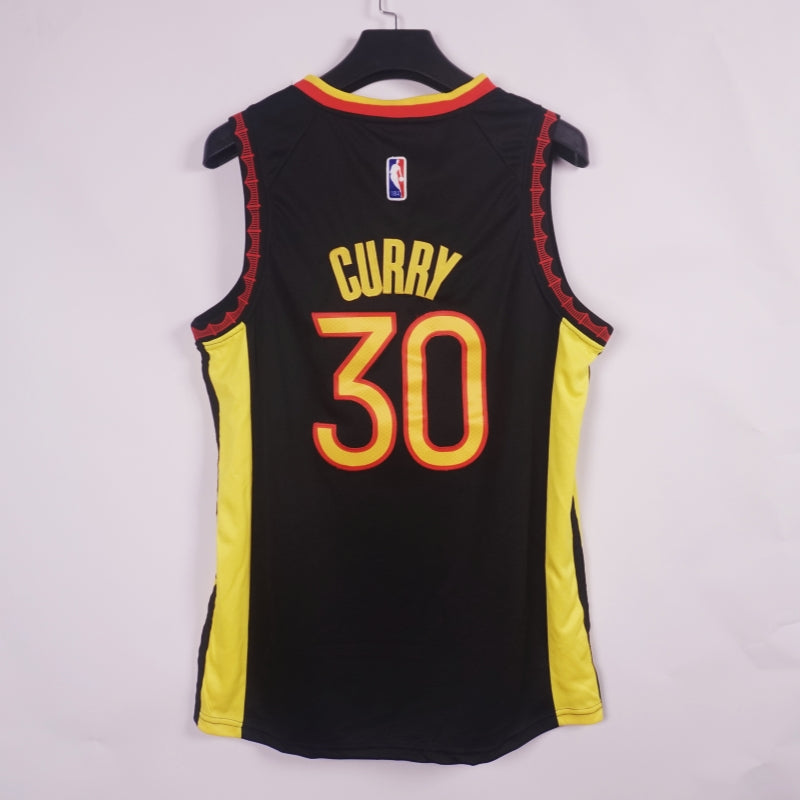 Men's Golden State Warriors Stephen Curry Black Swingman Player Jersey