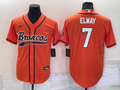Men's Denver Broncos John Elway Orange Game Jersey Joint Edition