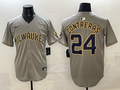Men's Milwaukee Brewers William Contreras Grey Replica Player Jersey