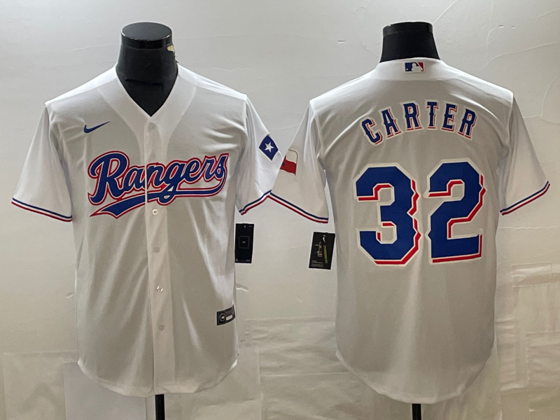 Men's Texas Rangers Evan Carter White Home Replica Player Jersey