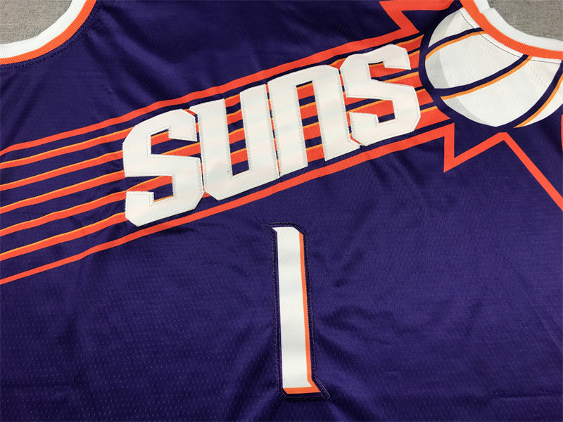 Men's Phoenix Suns Devin Booker Purple 2023/24 Fast Break Replica Jersey - Icon Edition