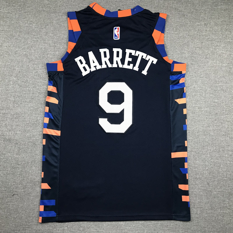 Men's New York Knicks RJ Barrett Navy Swingman Player Jersey - City Edition