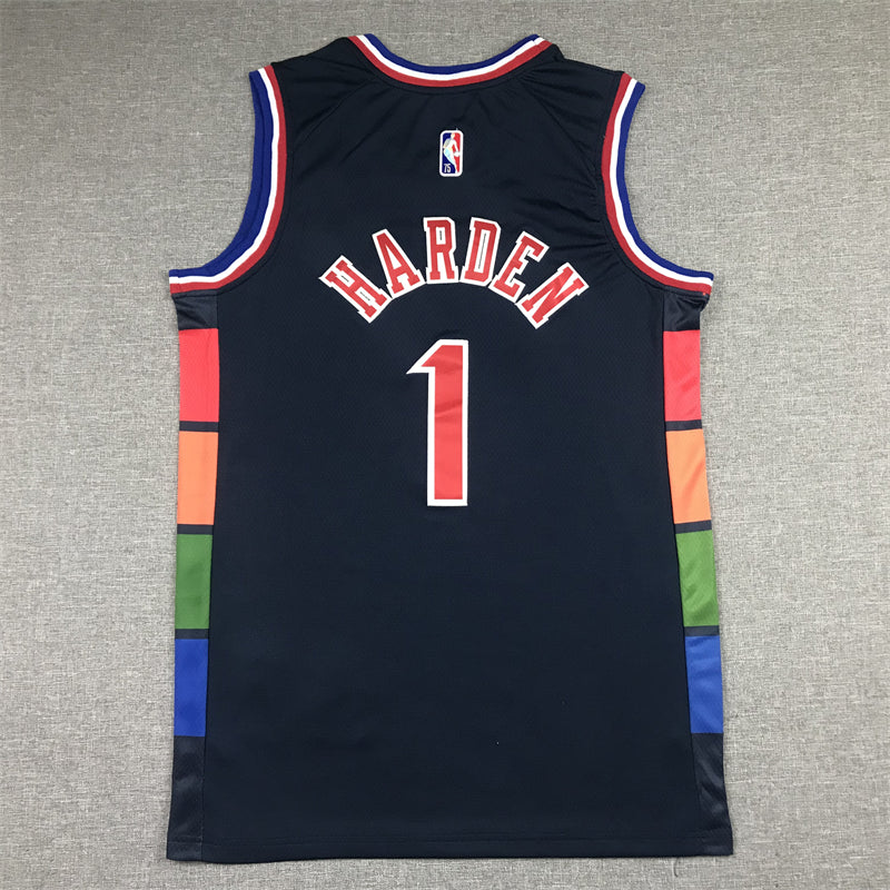 Men's Philadelphia 76ers James Harden Navy 2021/22 Swingman Jersey City Edition