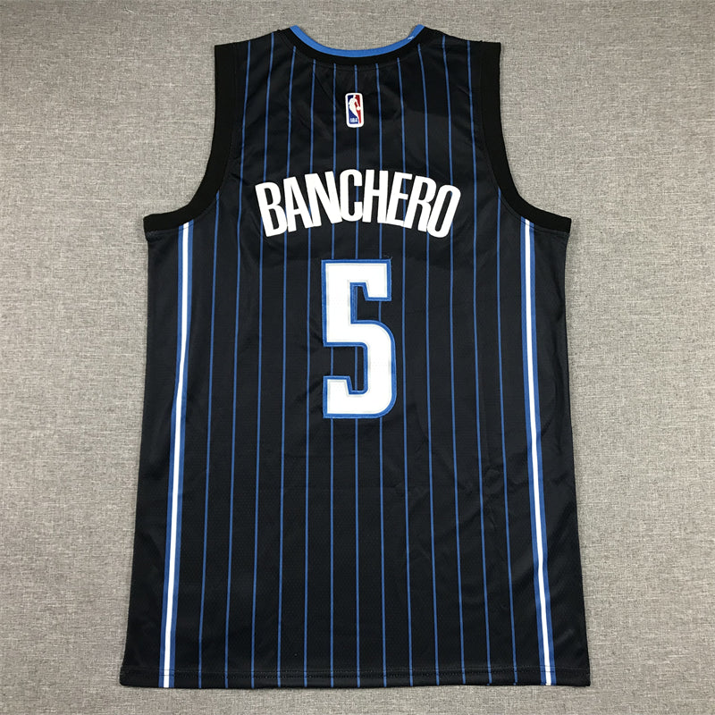 Men's Orlando Magic Paolo Banchero Black 2022/23 Swingman Jersey - Icon Edition