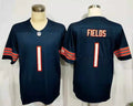 Men's Chicago Bears Justin Fields Navy Vapor Limited Jersey