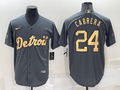 Men's Detroit Tigers Miguel Cabrera Gray Stitched Jersey