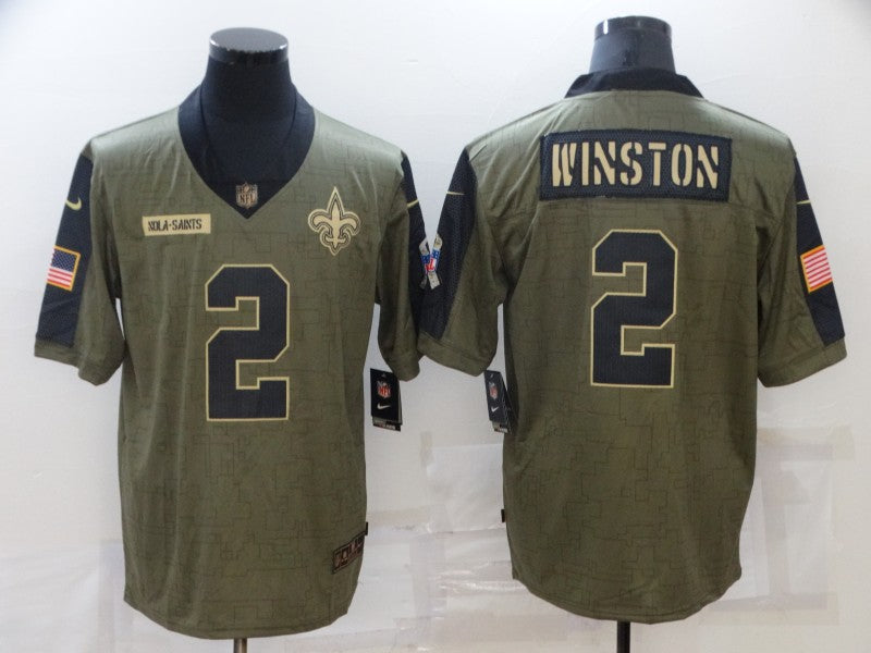 Men's New Orleans Saints Jameis Winston Brown Game Jersey