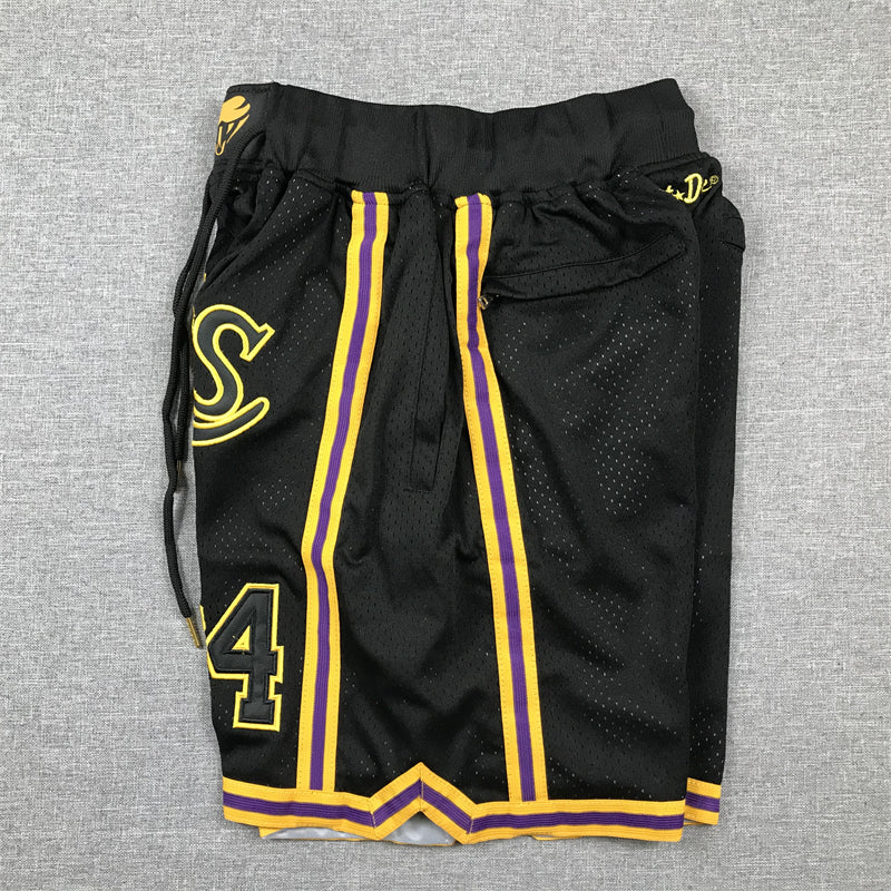 Men's Los Angeles Lakers -24 Black Pocket Shorts