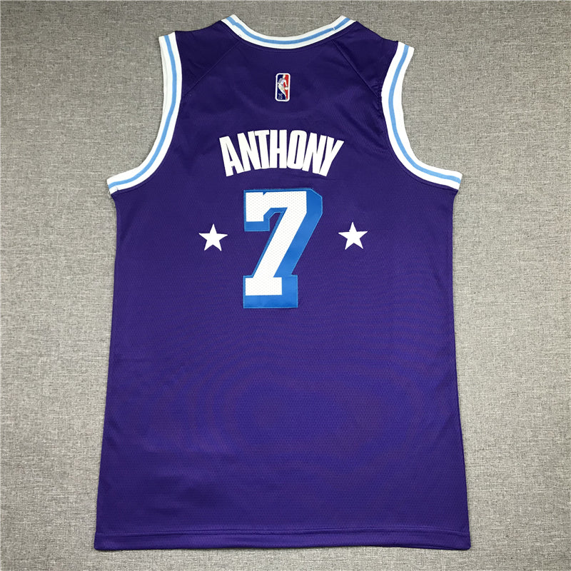Men's Los Angeles Lakers Carmelo Anthony Purple Swingman Jersey - City Edition