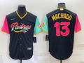 Men's San Diego Padres Manny Machado Black City Connect Replica Player Jersey