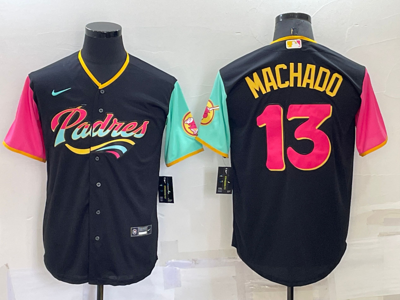 Men's San Diego Padres Manny Machado Black City Connect Replica Player Jersey