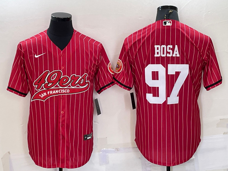 Men's San Francisco 49ers Nick Bosa Red Player Jersey Joint Edition