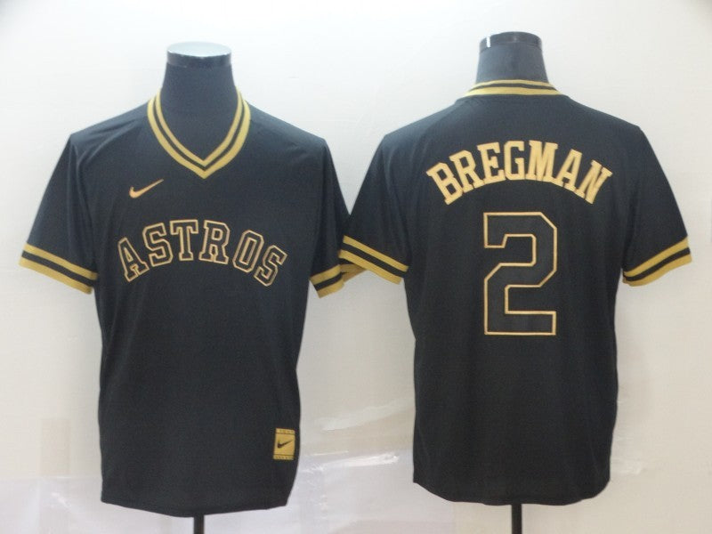 Men's Houston Astros Alex Bregman Black Replica Player Jersey