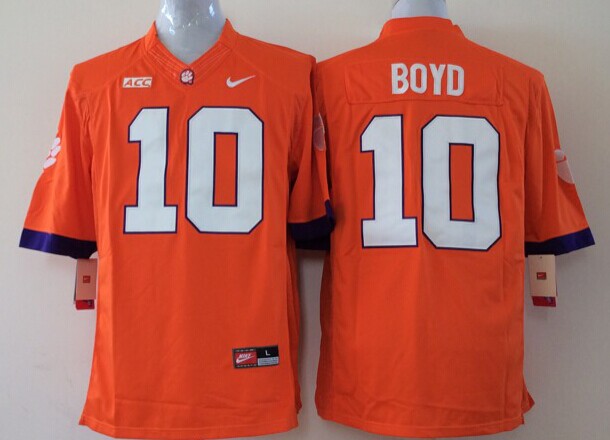 Men's Clemson Tigers Tajh Boyd Orange Game Jersey