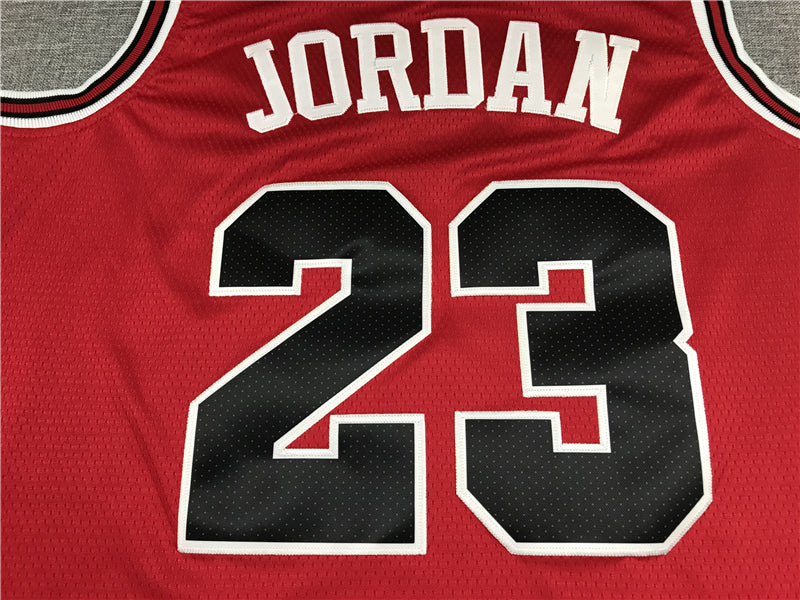Men's Chicago Bulls Michael Jordan Red Fast Break Replica Player Jersey