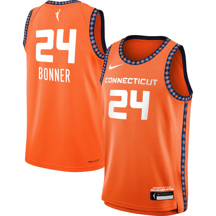 Men's Connecticut Sun DeWanna Bonner Orange 2021 Explorer Edition Victory Player Jersey