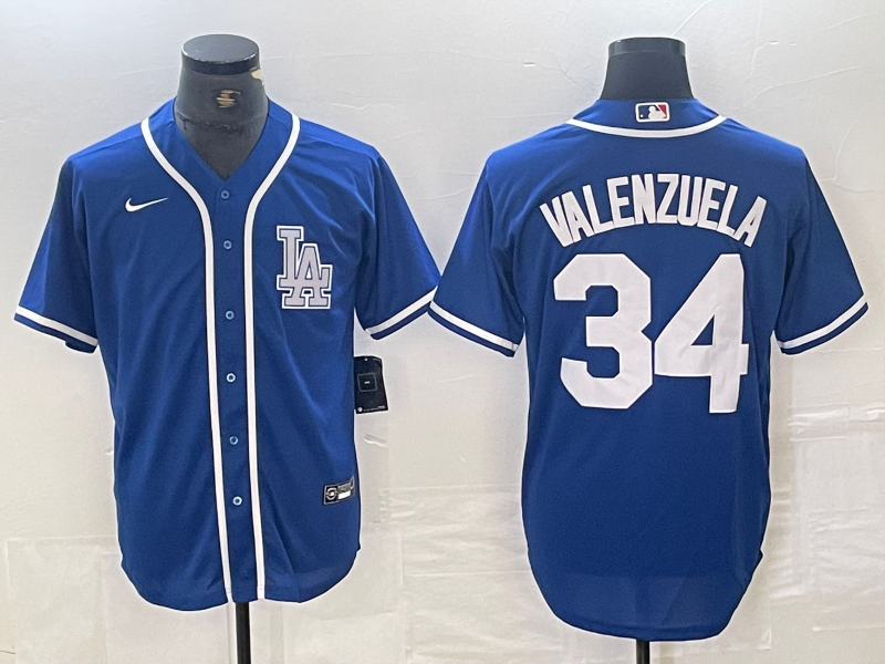 Men's Los Angeles Dodgers Fernando Valenzuela Blue Limited Player Jersey