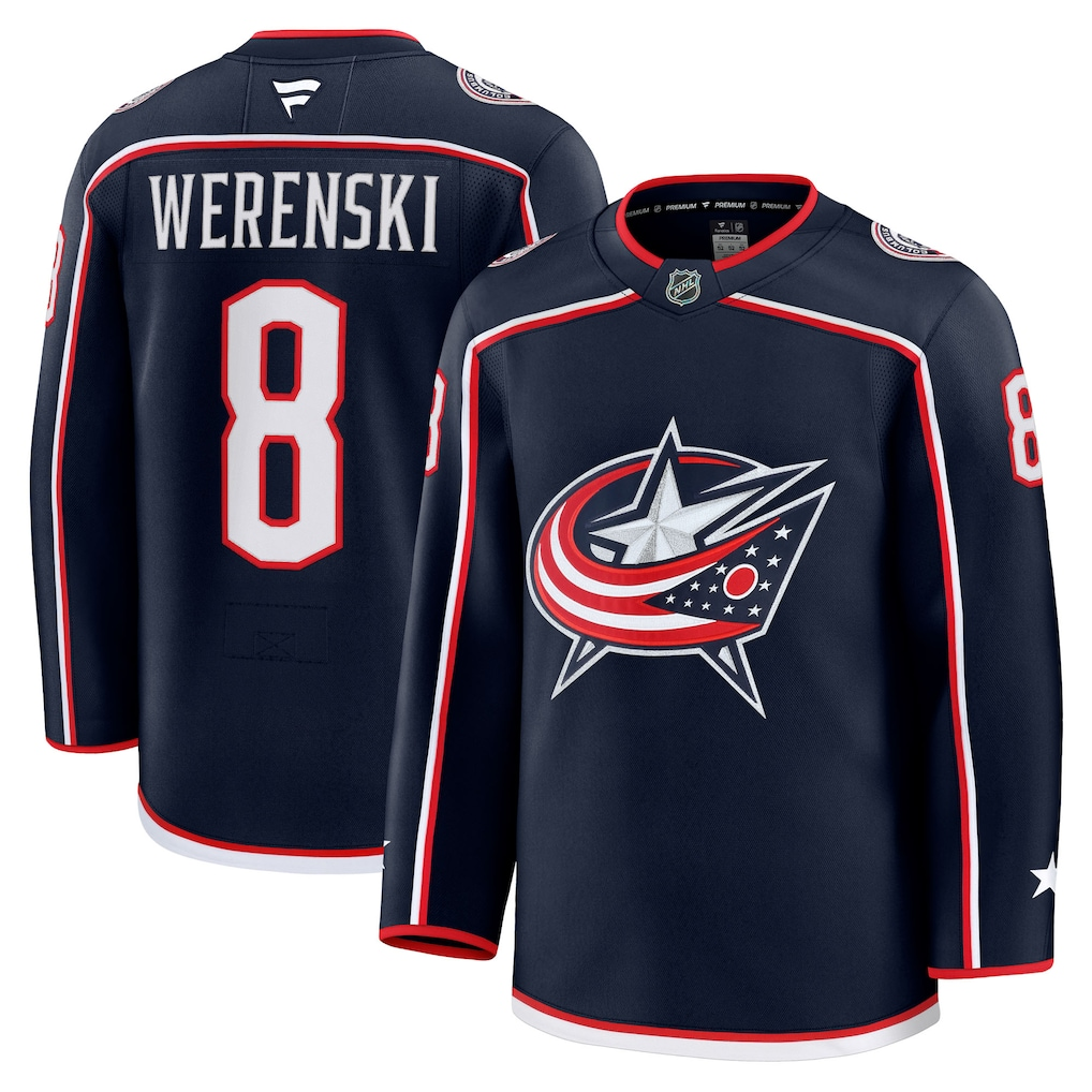 Men's Columbus Blue Jackets Zach Werenski Fanatics Navy Home Premium Jersey