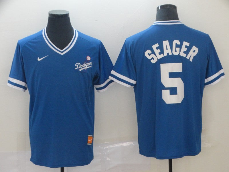 Men's Los Angeles Dodgers Corey Seager Blue Game Player Jersey