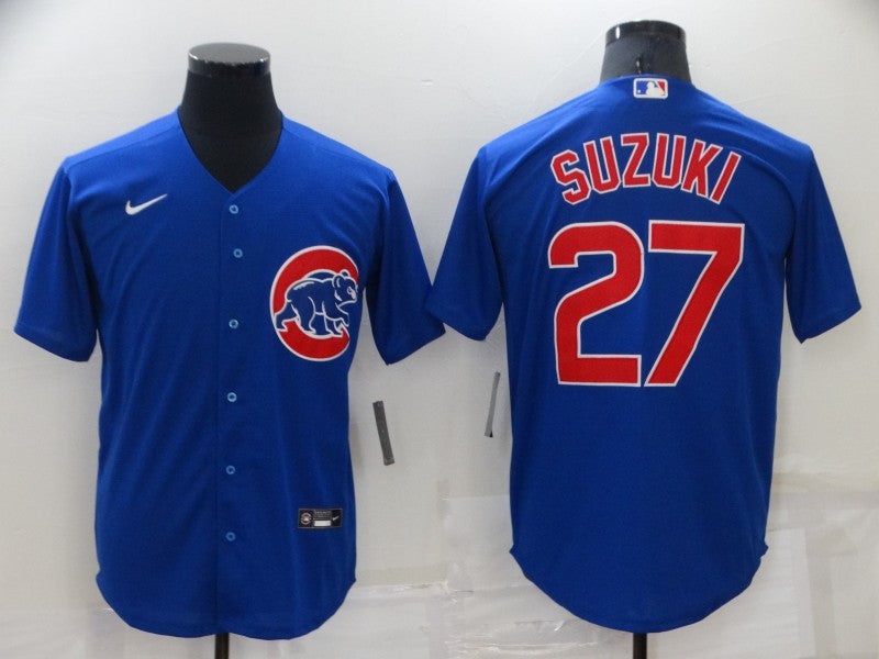 Men's Chicago Cubs Seiya Suzuki Blue Replica Baseball Jersey