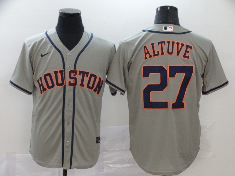 Men's Houston Astros Jose Altuve Gray Replica Baseball Jersey