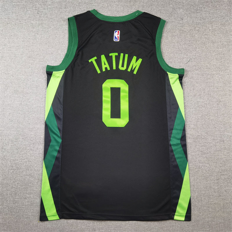 Men's Boston Celtics Jayson Tatum Black 2024/25 Swingman Player Jersey - City Edition
