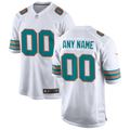 Men's Miami Dolphins White Alternate Custom Game Jersey