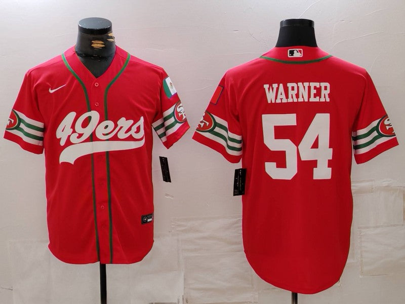 Men's San Francisco 49ers Fred Warner Scarlet Game Player Jersey