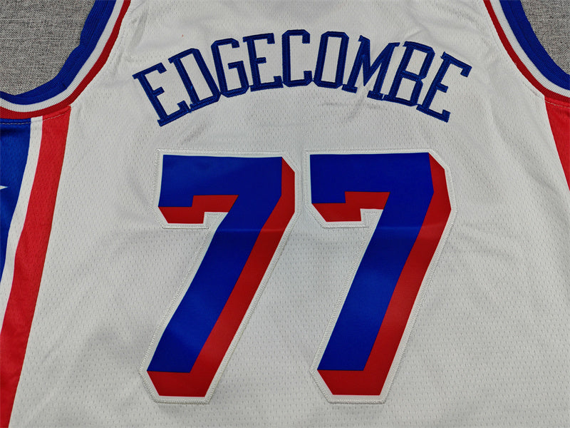 Men's Philadelphia 76ers V. J. Edgecombe White Swingman Jersey - Association Edition
