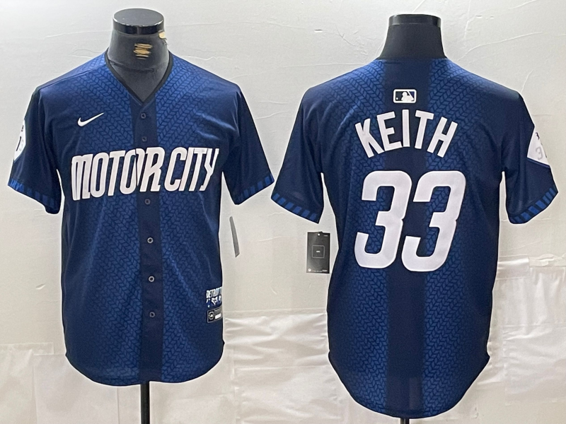 Men's Detroit Tigers Colt Keith Navy 2024 City Connect Limited Jersey