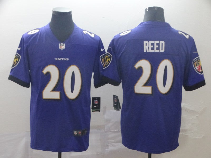 Men's Baltimore Ravens Ed Reed Purple Game Jersey