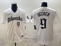Men's Milwaukee Brewers Bob Uecker White Replica Player Jersey