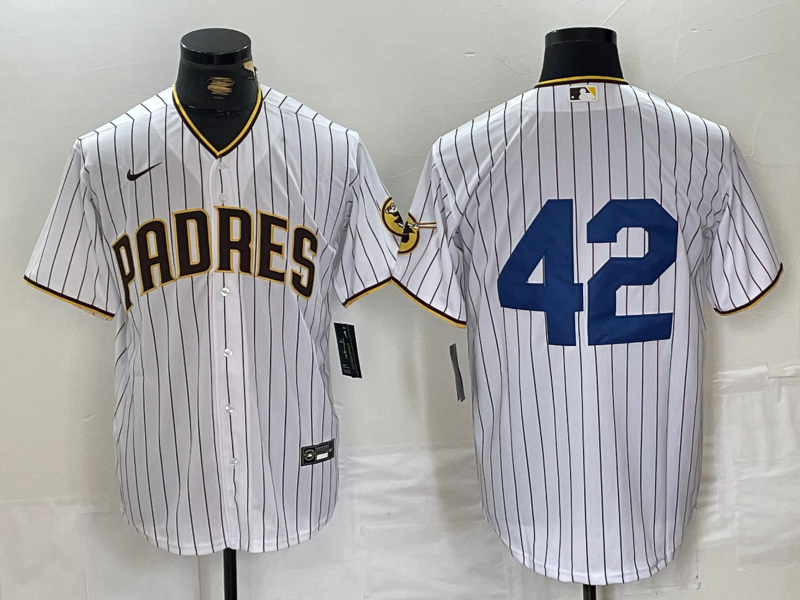 Men's San Diego Padres White 2024 Jackie Robinson Day Home Limited Jersey