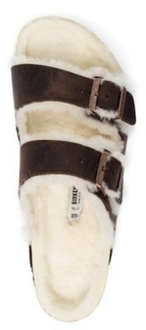 Birkenstock Arizona Shearling 1021065 Oiled Leather Habana Brown Sandals
