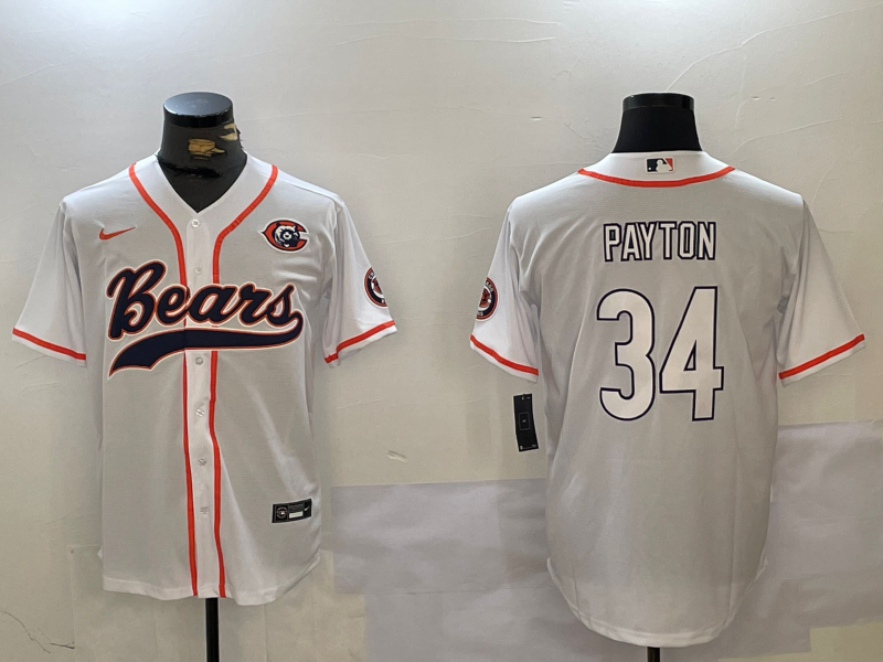 Men's Chicago Bears Walter Payton White Player Jersey