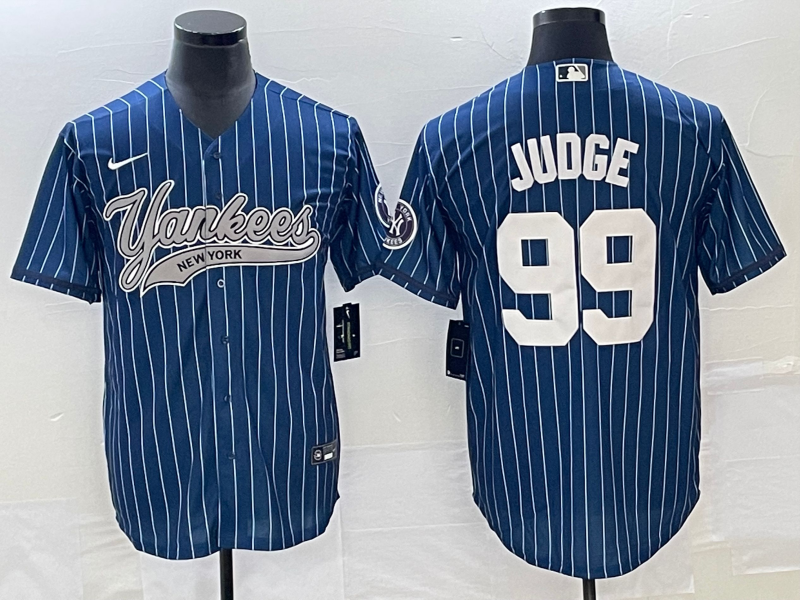 Men's New York Yankees Aaron Judge Blue Player Jersey Joint Edition