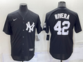 Men's New York Yankees Mariano Rivera Black Replica Baseball Jersey